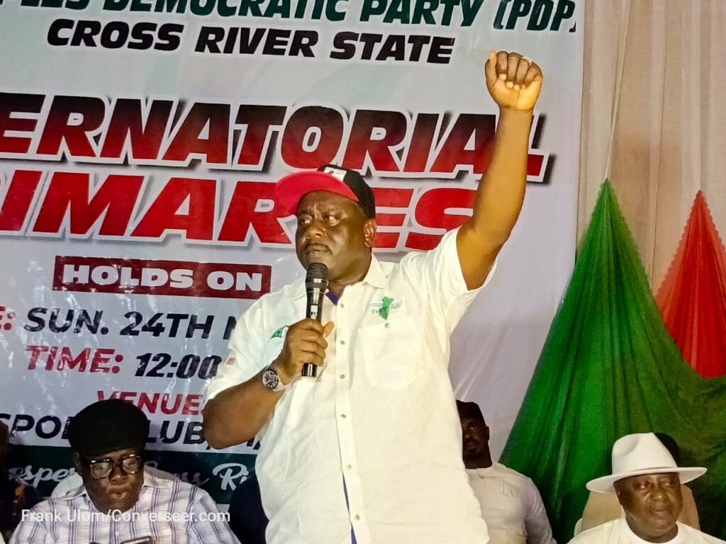 Arthur Jarvis Archibong PDP Defies Rain, Elects Arthur Jarvis as Guber Candidate in Cross River
