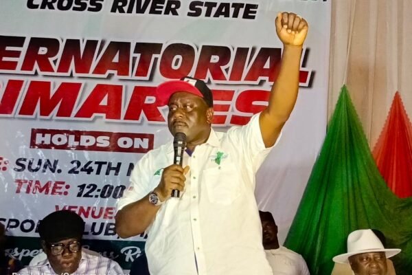 Arthur Jarvis Archibong PDP Defies Rain, Elects Arthur Jarvis as Guber Candidate in Cross River