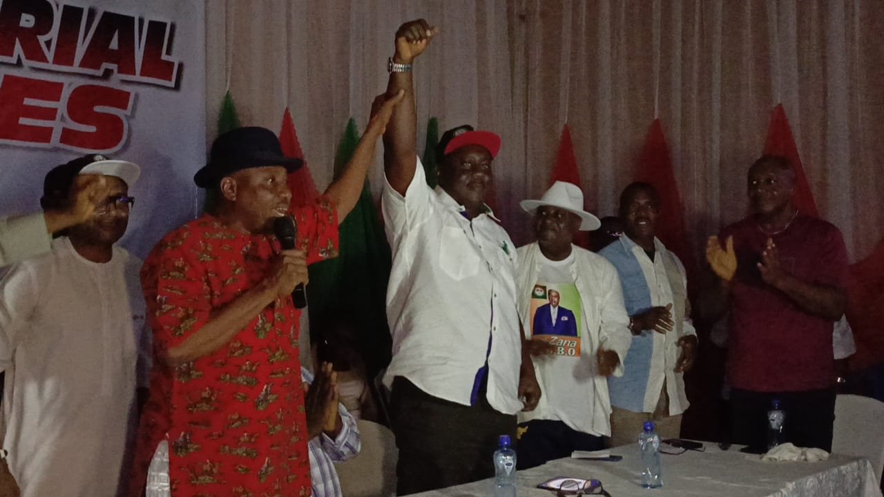 Clinton Chika and Arthur Jarvis Archibong PDP Defies Rain, Elects Arthur Jarvis as Guber Candidate in Cross River