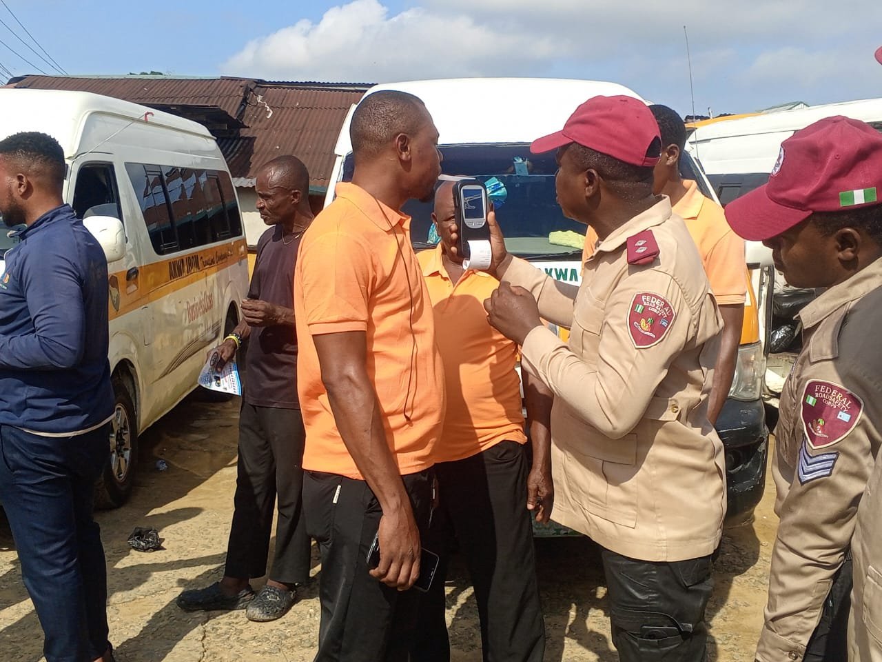 FRSC speed test FRSC Stops Drunk Driver from Travelling During Sensitisation Campaign in Cross River