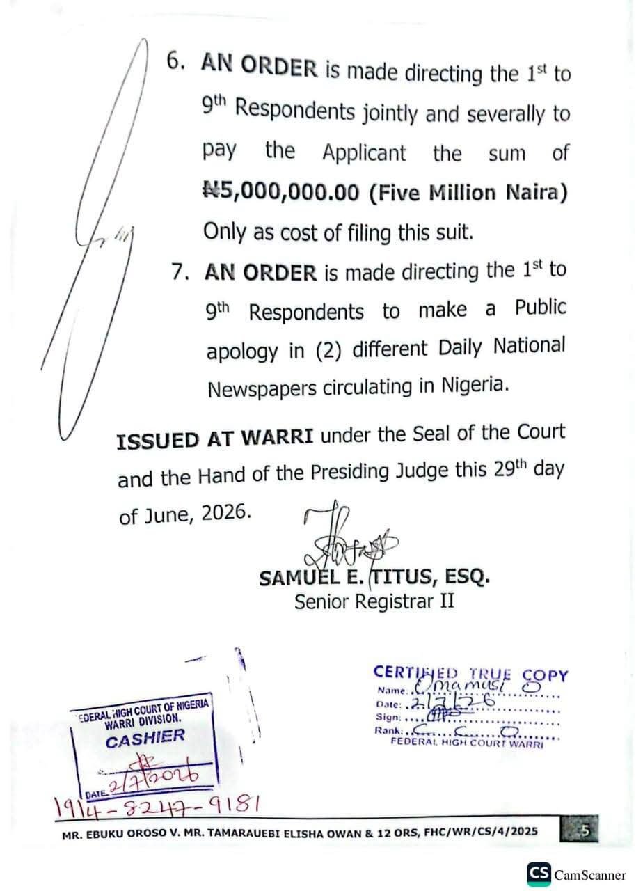 FB IMG 1783086390557 Court awards ₦200m damages to traditional worshippers, orders pastor to rebuild shrine