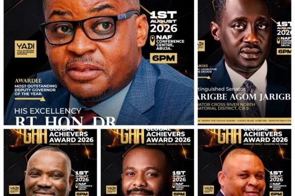 Deputy Gov Odey, Chief Of Staff Ironbar, Sen Jarigbe, Hon Oden Ewa, Evangelist Michael Asuquo, Nominated For Global Achievers Award 2026