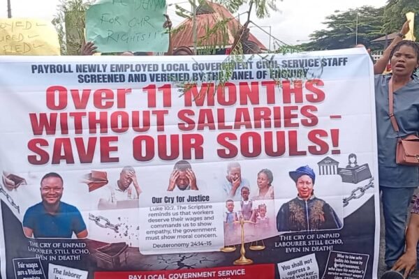 Newly recruited Cross River LG workers protest 11-month unpaid salaries