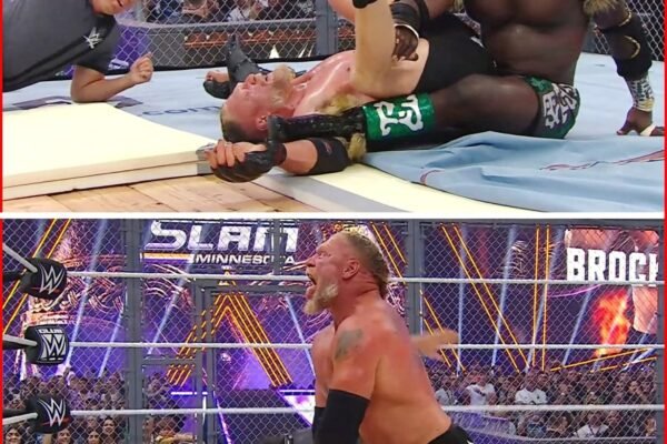 WWE SummerSlam: Nigeria’s Oba Femi defeats Brock Lesnar in first Hell in a Cell victory [VIDEO]