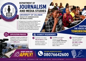 UNICAL: Department of Journalism and Media Studies Opens Admission Application For Prospective Students